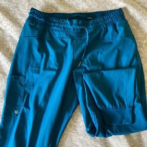 Women’s large jogger teal scrub bottoms